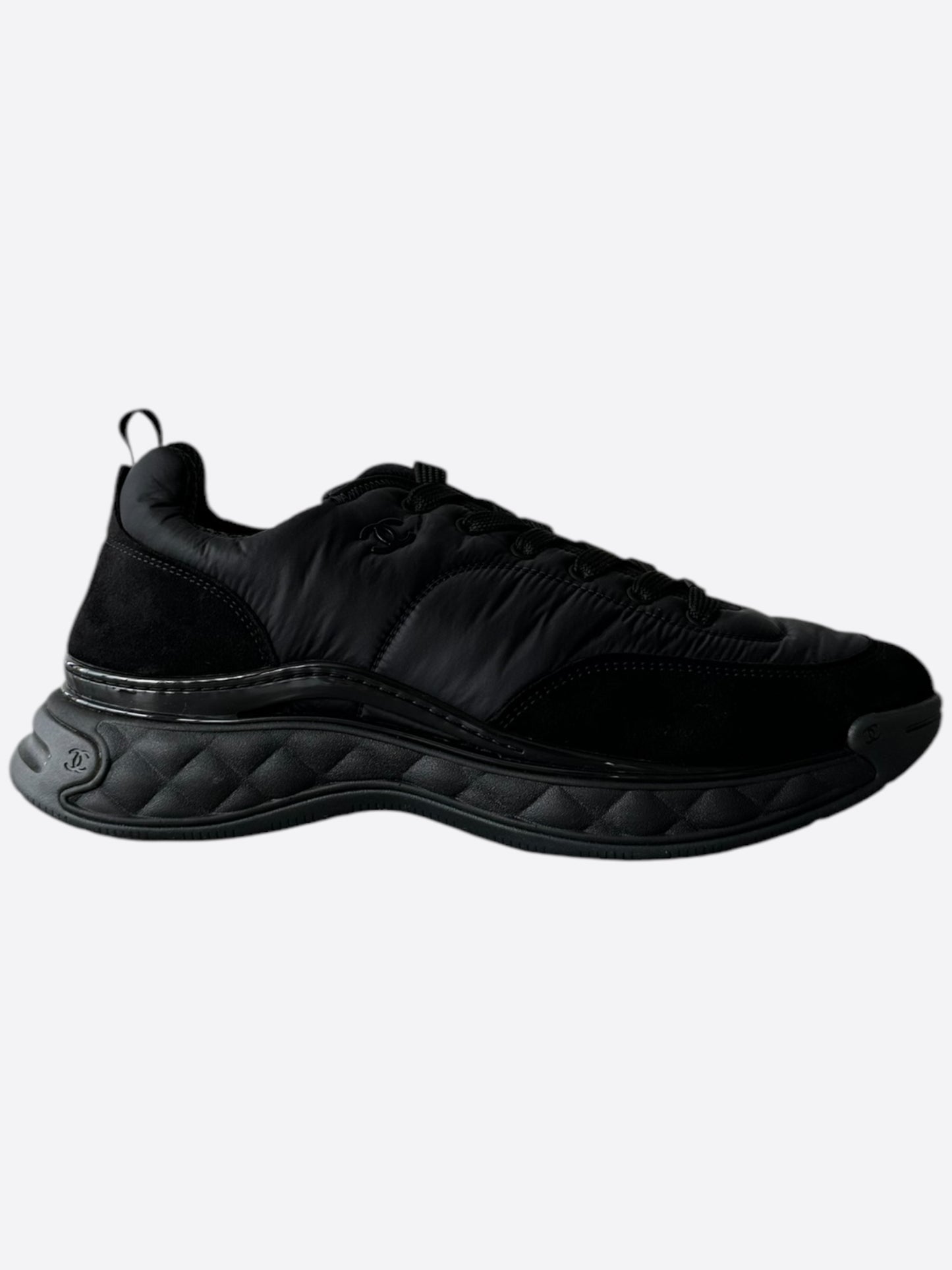 Chanel Black Logo Trainers