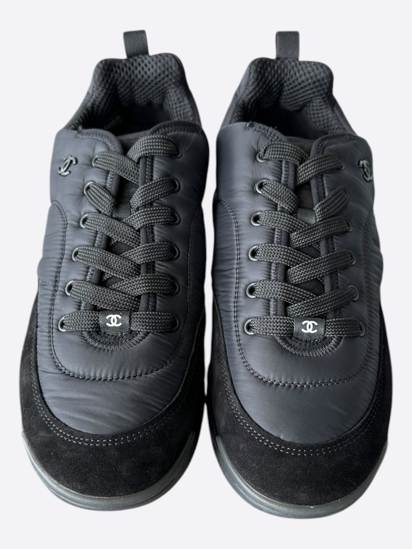 Chanel Black Logo Trainers