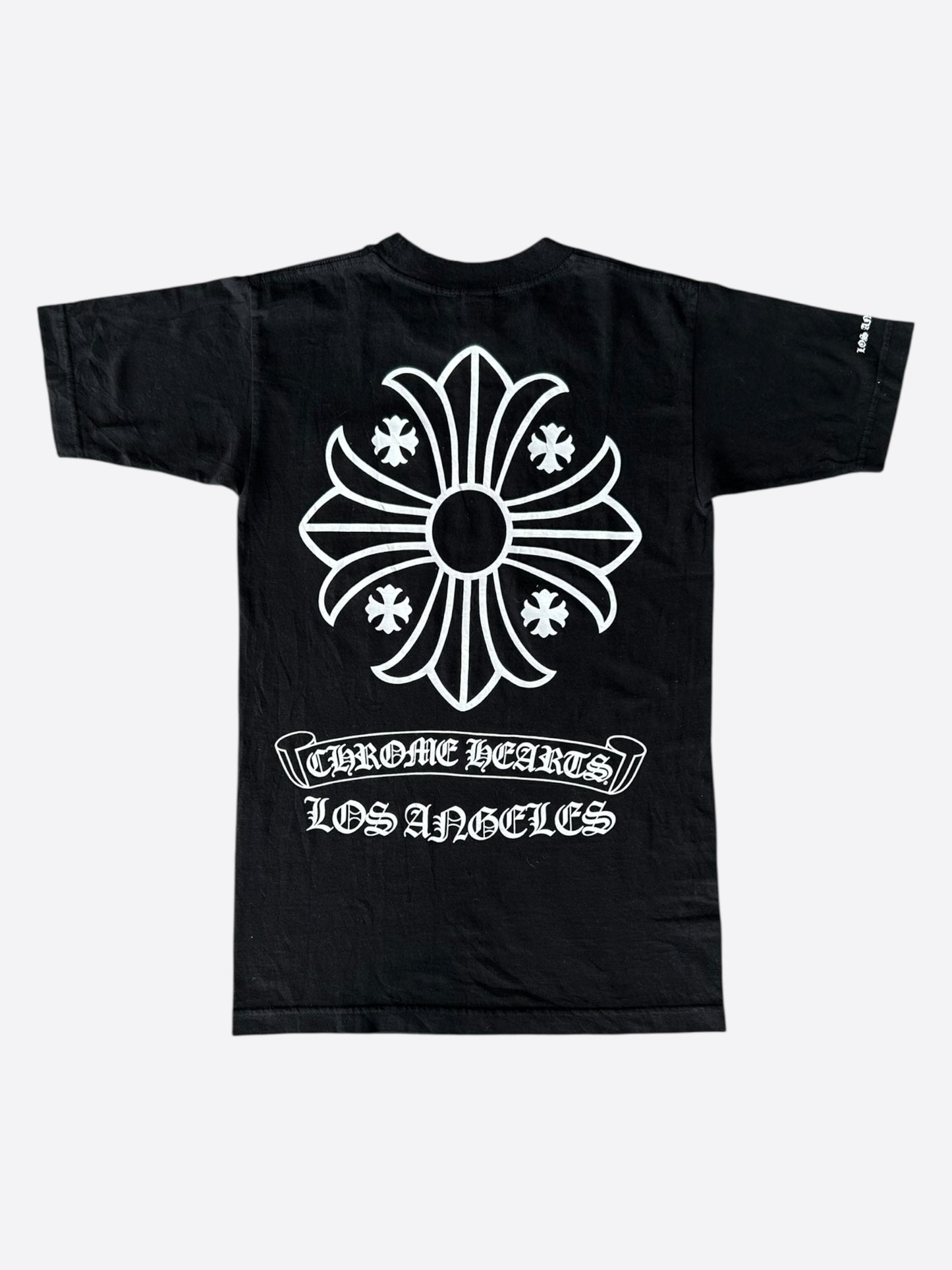 Chrome Hearts Black & White Los Angeles Cross Logo T-Shirt