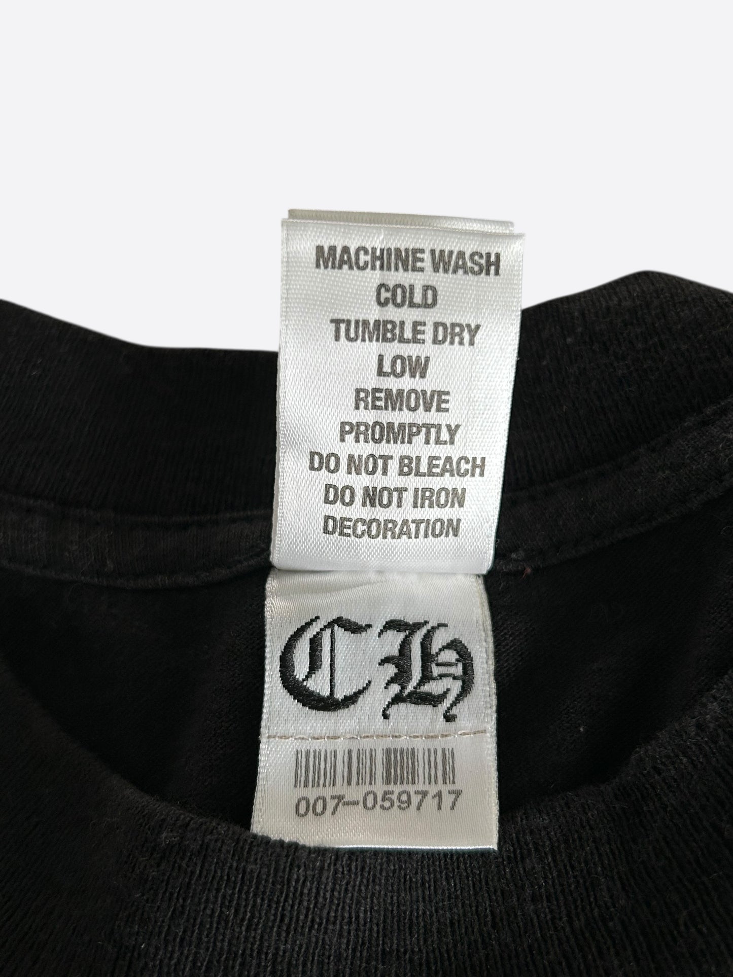 Chrome Hearts Black & White Los Angeles Cross Logo T-Shirt