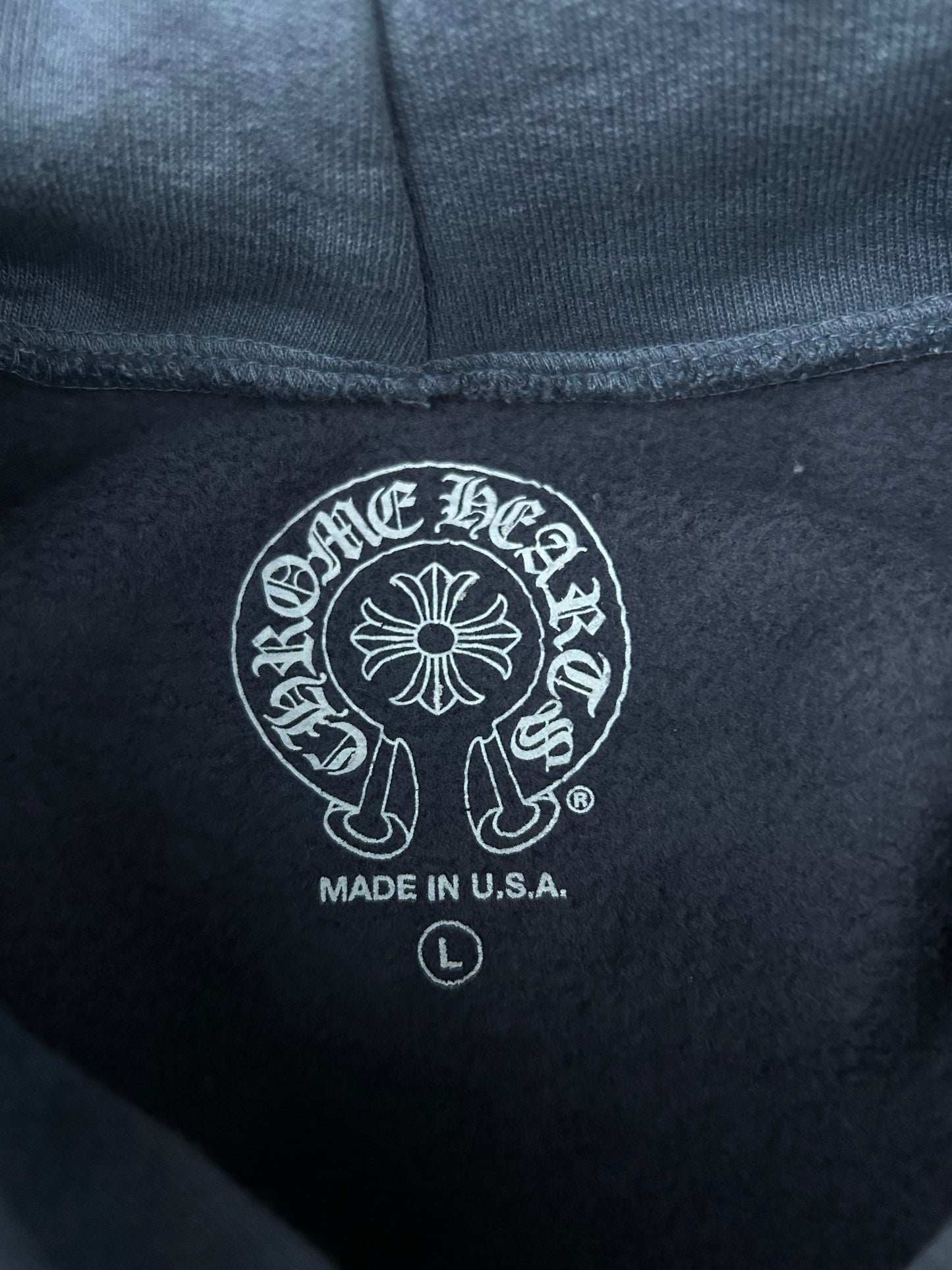 Chrome Hearts Drake Blue Certified Cross Logo Hoodie