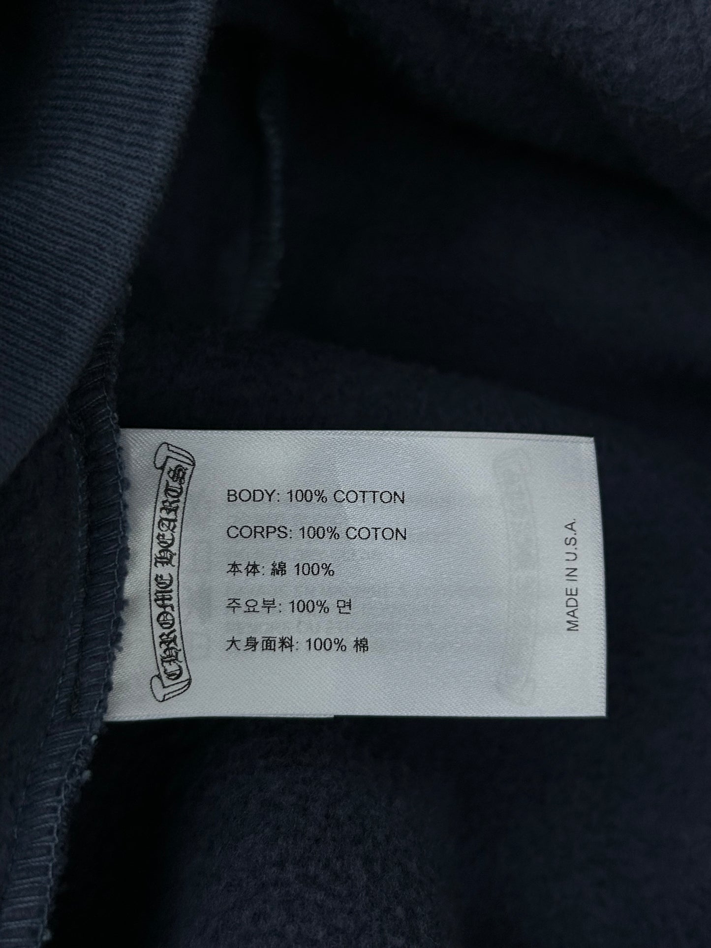 Chrome Hearts Drake Blue Certified Cross Logo Hoodie