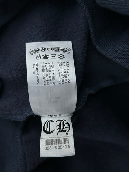 Chrome Hearts Drake Blue Certified Cross Logo Hoodie