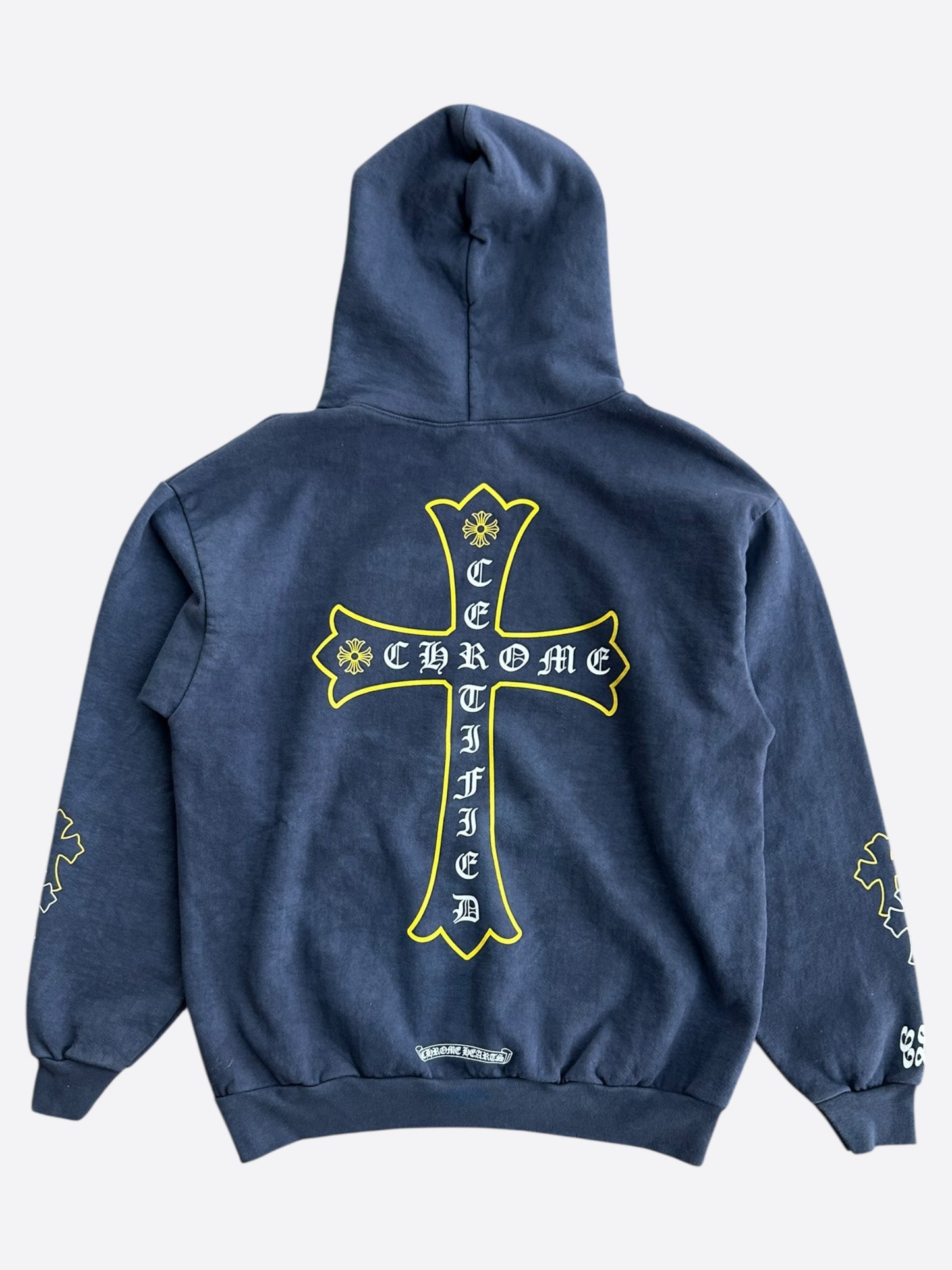 Chrome Hearts Drake Blue Certified Cross Logo Hoodie