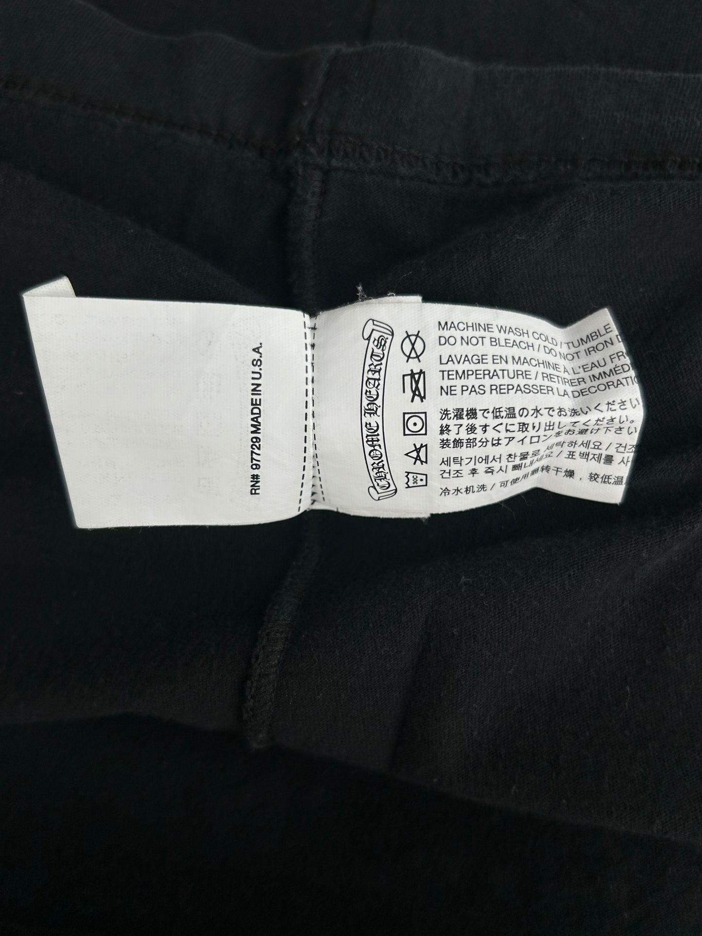 Chrome Hearts Black & White Los Angeles Horseshoe Logo T-Shirt