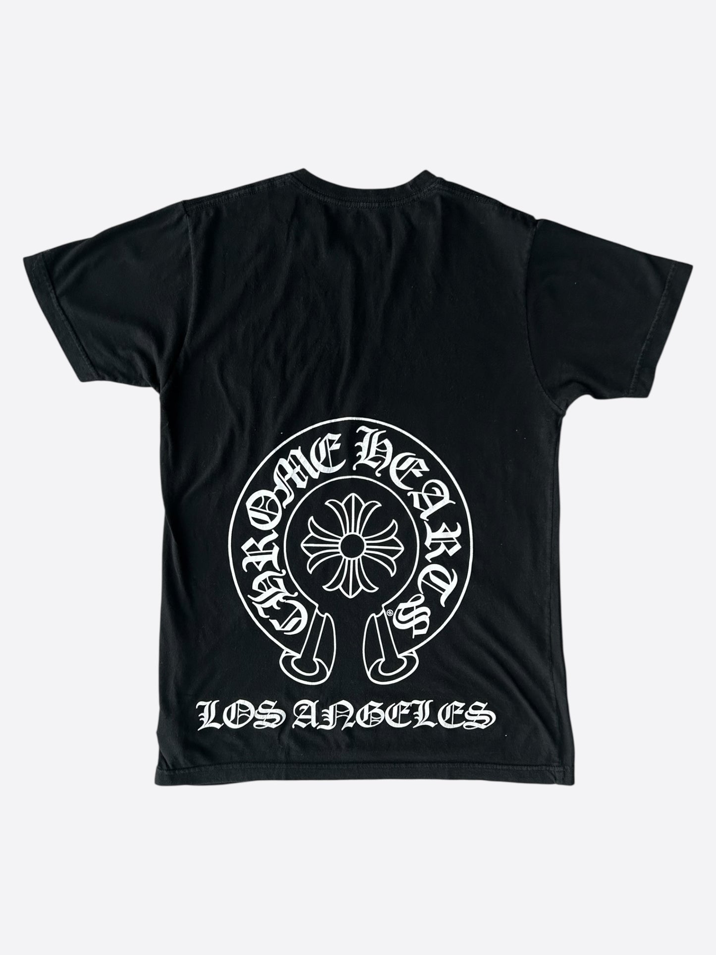 Chrome Hearts Black & White Los Angeles Horseshoe Logo T-Shirt