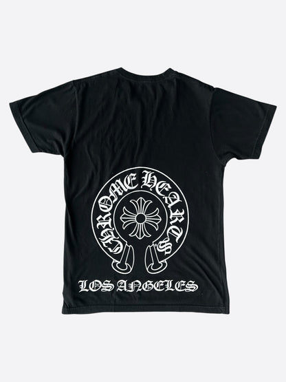 Chrome Hearts Black & White Los Angeles Horseshoe Logo T-Shirt