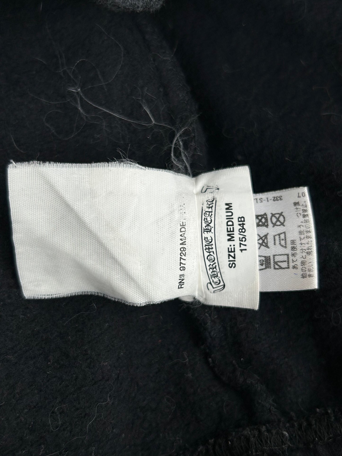 Chrome Hearts Black & Red Cemetery Horseshoe Logo Sweatpants