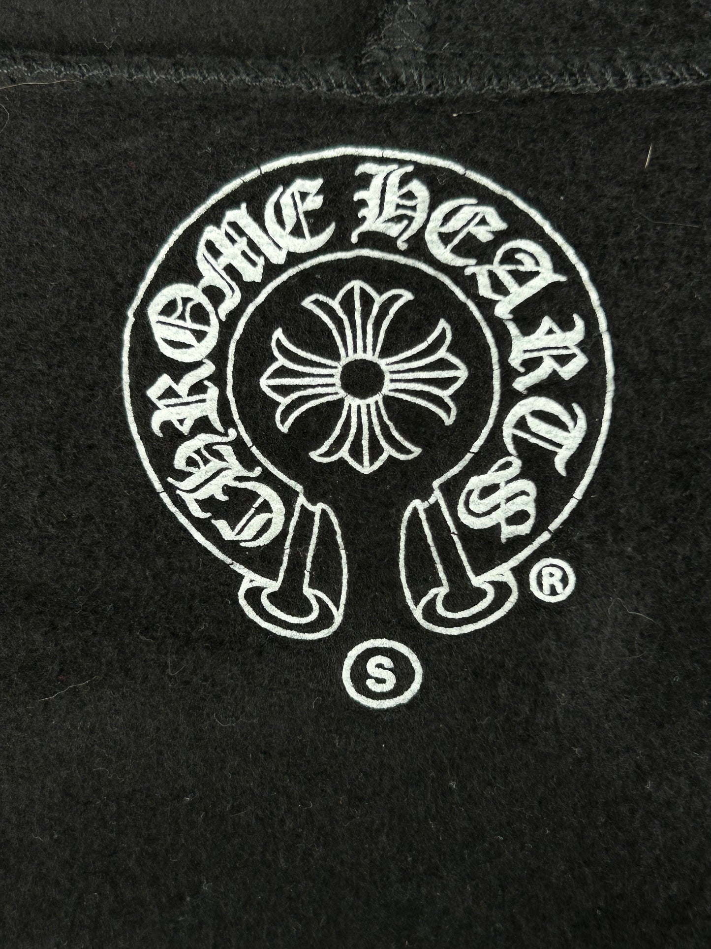 Chrome Hearts Black & Red Cemetery Horseshoe Logo Zip Up Hoodie