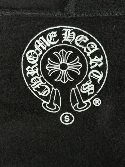 Chrome Hearts Black & Red Cemetery Horseshoe Logo Zip Up Hoodie