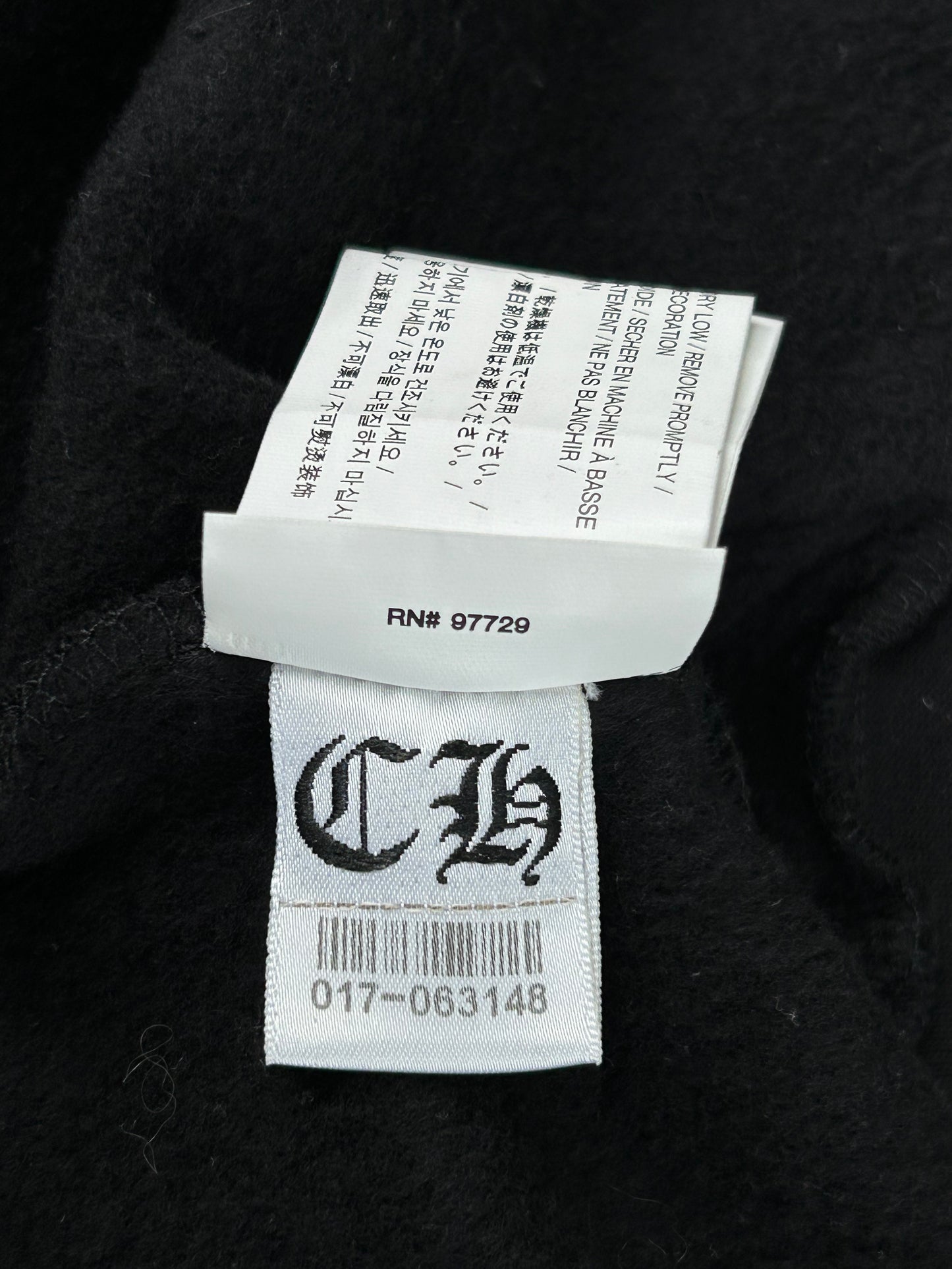Chrome Hearts Black & Red Cemetery Horseshoe Logo Zip Up Hoodie