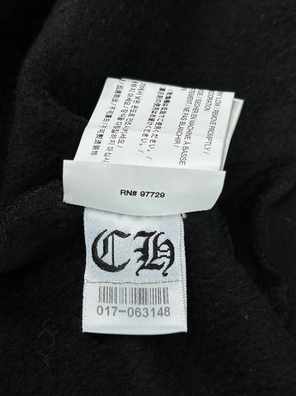 Chrome Hearts Black & Red Cemetery Horseshoe Logo Zip Up Hoodie