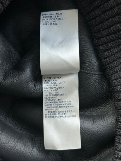 Louis Vuitton Grey & Black Shearling Monogram Sweater