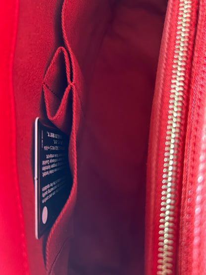 Chanel Red Caviar Quilted Medium Top Handle Bag