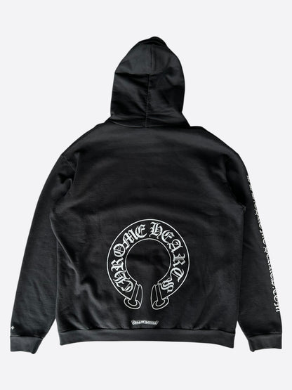 Chrome Hearts Black & Silver Online Exclusive Horseshoe Logo Hoodie