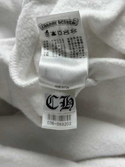 Chrome Hearts White & Blue Rolling Stones Scroll Logo Hoodie