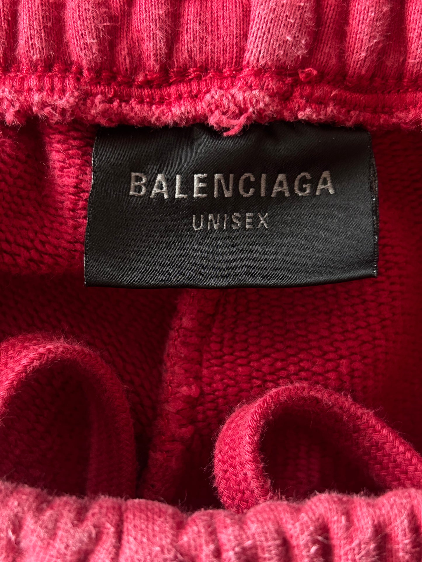 Balenciaga Red & Black Tattoo Print Oversized Sweatpants
