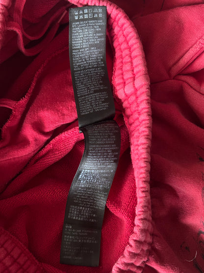Balenciaga Red & Black Tattoo Print Oversized Sweatpants