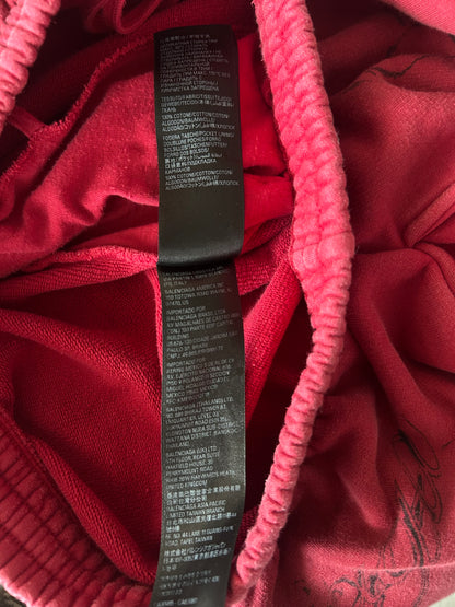 Balenciaga Red & Black Tattoo Print Oversized Sweatpants