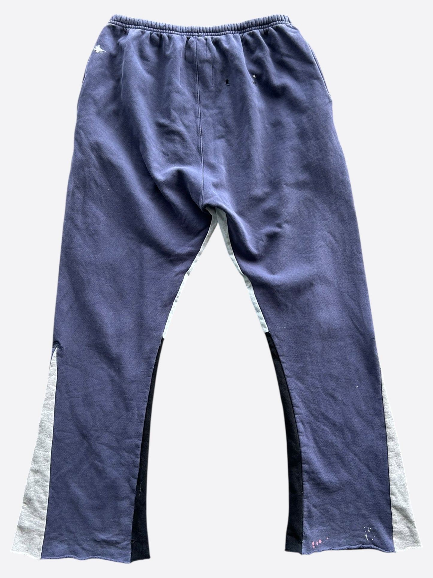 Gallery Dept Blue & White Logo Flared Sweatpants