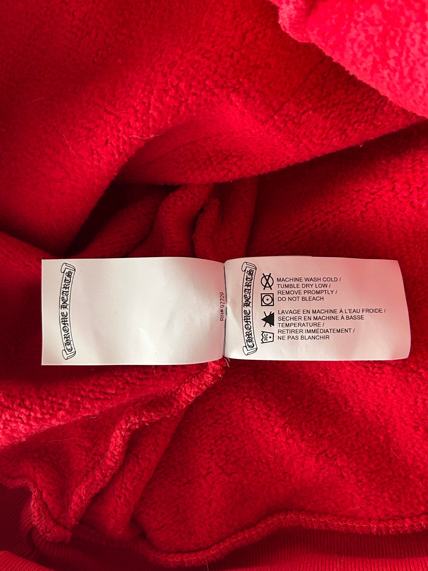 Chrome Hearts Red & White Triple Cross Embroidered Hoodie