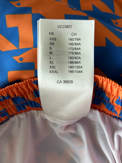 Louis Vuitton Blue & Orange Dove Print Swimshorts