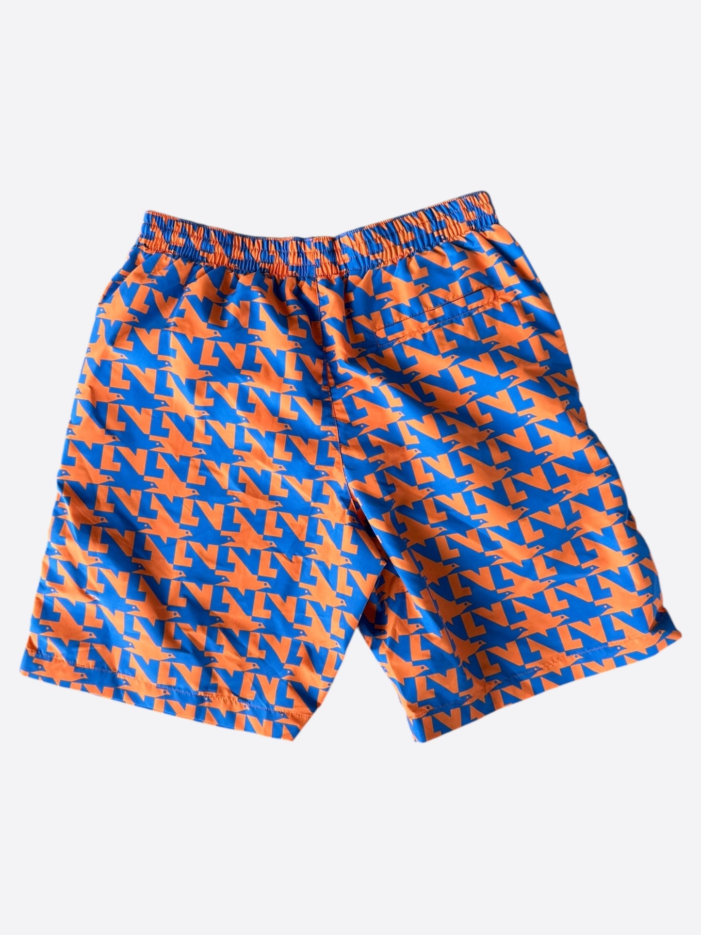 Louis Vuitton Blue & Orange Dove Print Swimshorts