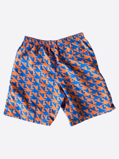 Louis Vuitton Blue & Orange Dove Print Swimshorts