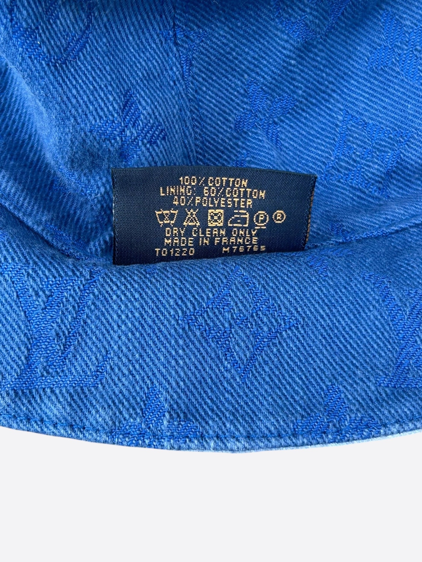 Louis Vuitton Blue & White Denim Monogram Reversible Bucket Hat