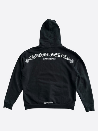 Chrome Hearts Black & White T-Bar Logo Hoodie