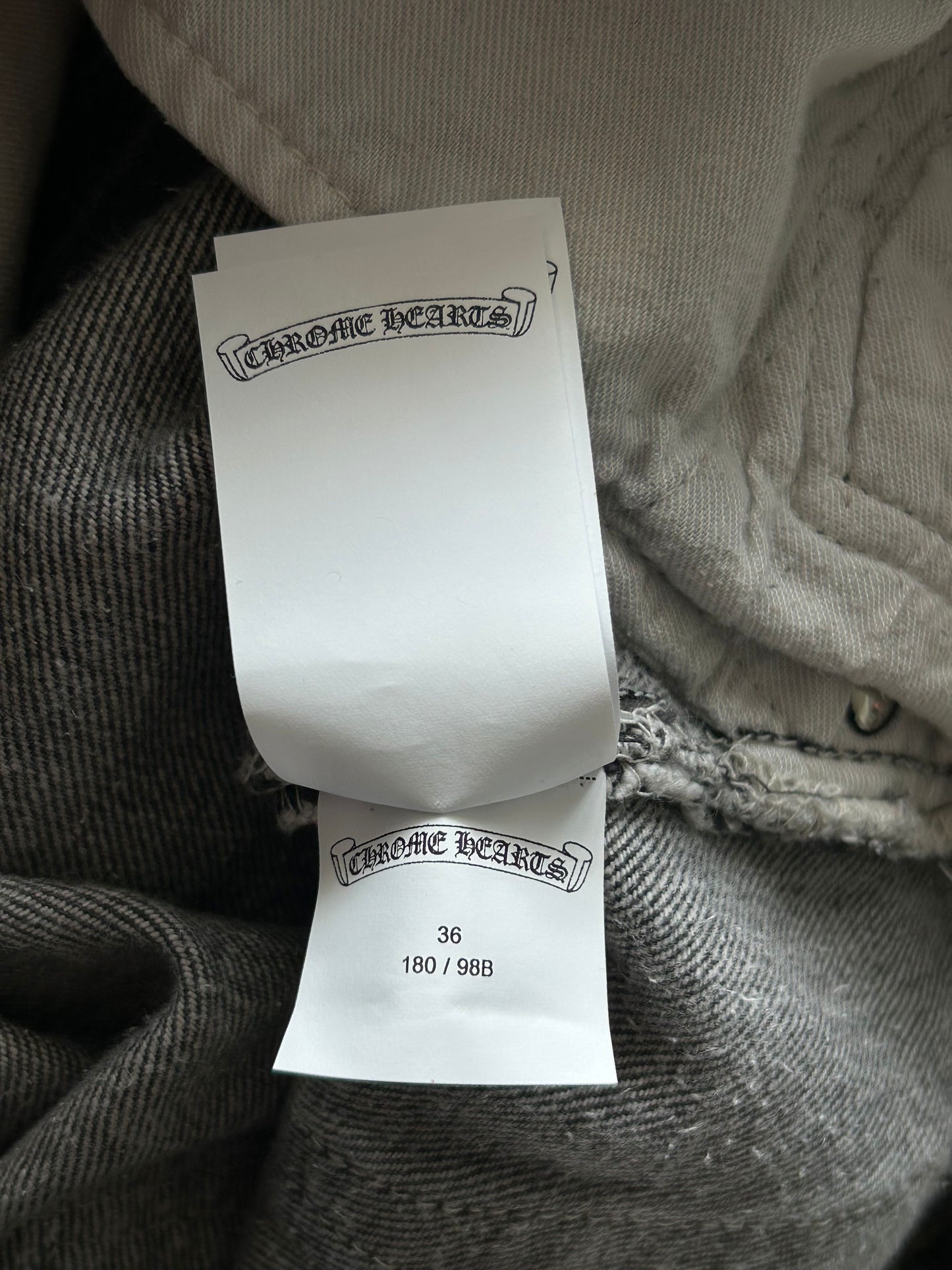 Chrome Hearts Black & Cheetah Cross Patch Jeans