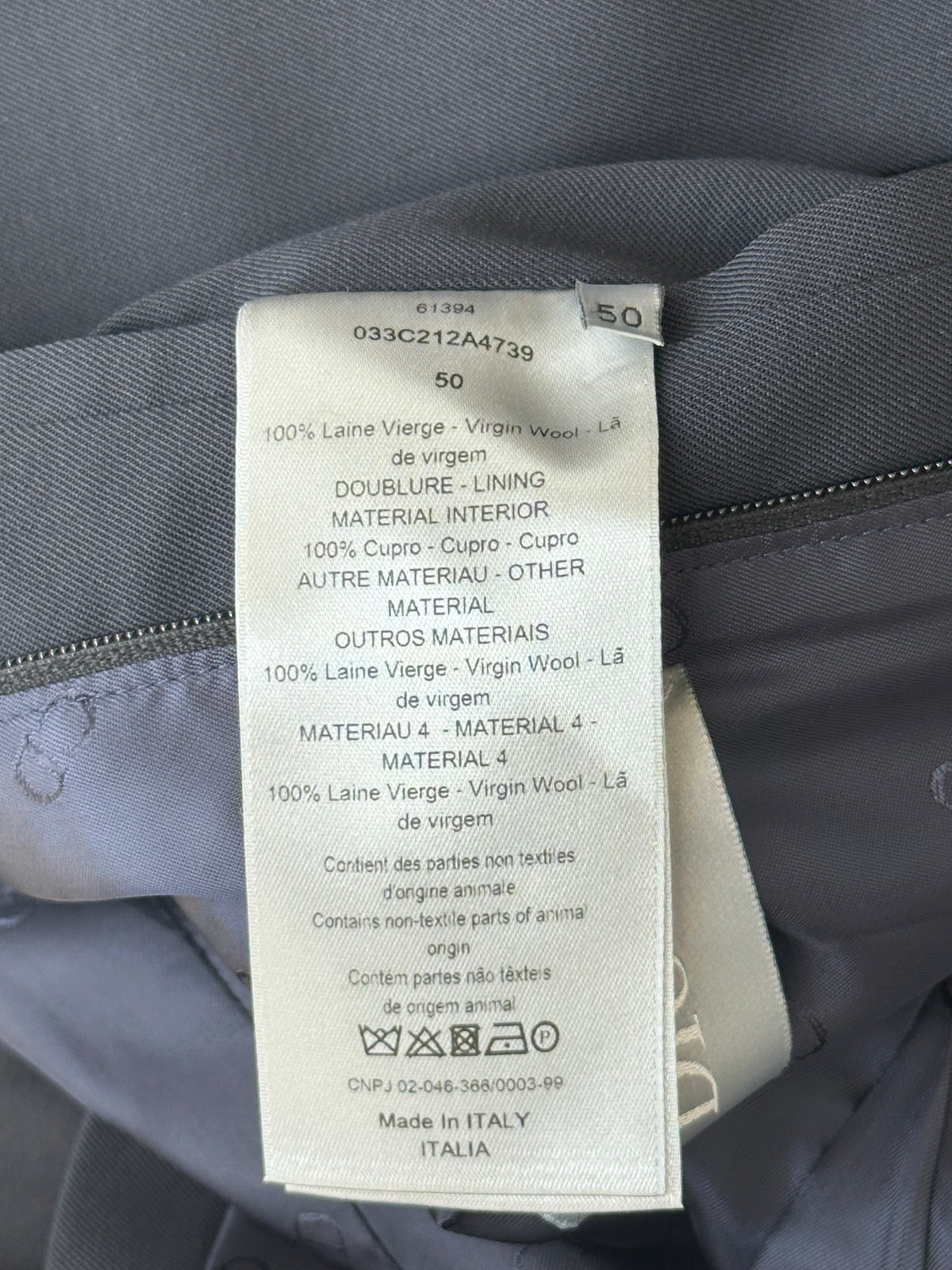 Dior Navy Wool Blazer Jacket