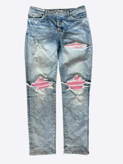 Amiri Clay Indigo & Pink Patch MX1 Jeans