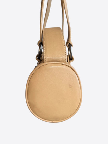 Chanel Beige Lambskin Barrel Bag