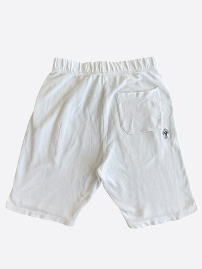 Chrome Hearts White & Black Embroidered Eyechart Logo Shorts