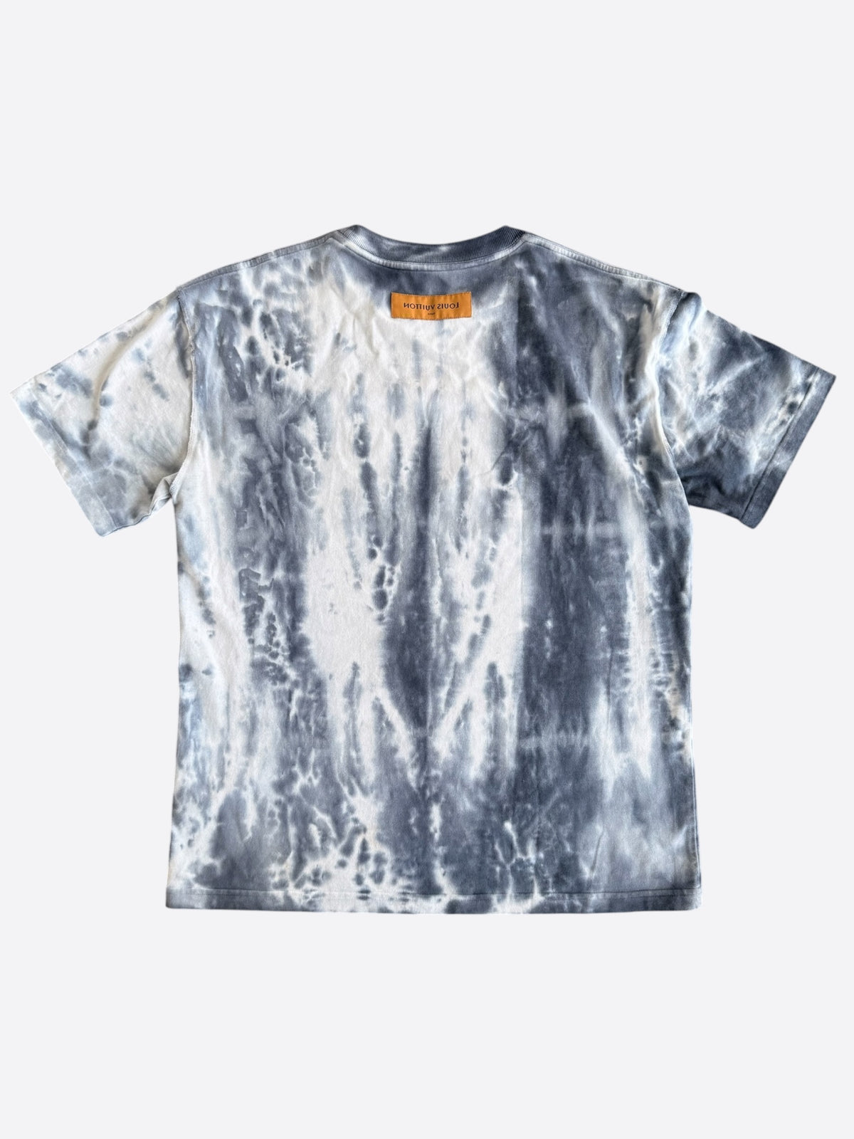 Louis Vuitton Grey & Orange Tie-Dye Graffiti T-Shirt