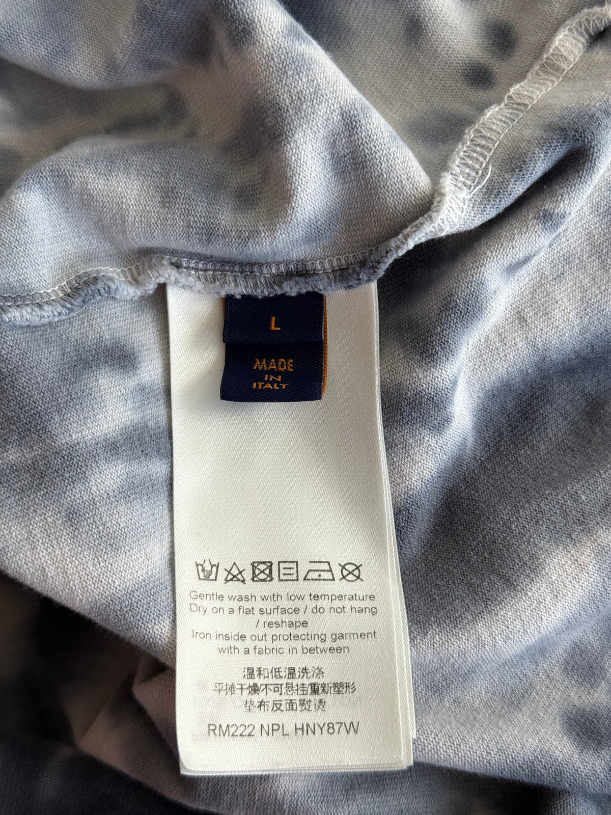 Louis Vuitton Grey & Orange Tie-Dye Graffiti T-Shirt
