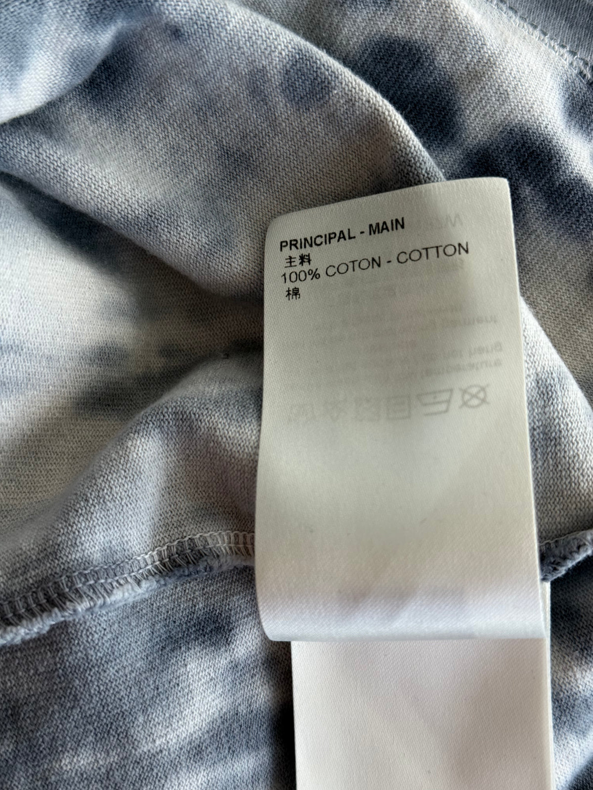 Louis Vuitton Grey & Orange Tie-Dye Graffiti T-Shirt
