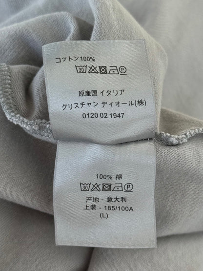 Dior Air Jordan Grey Embroidered Logo T-Shirt