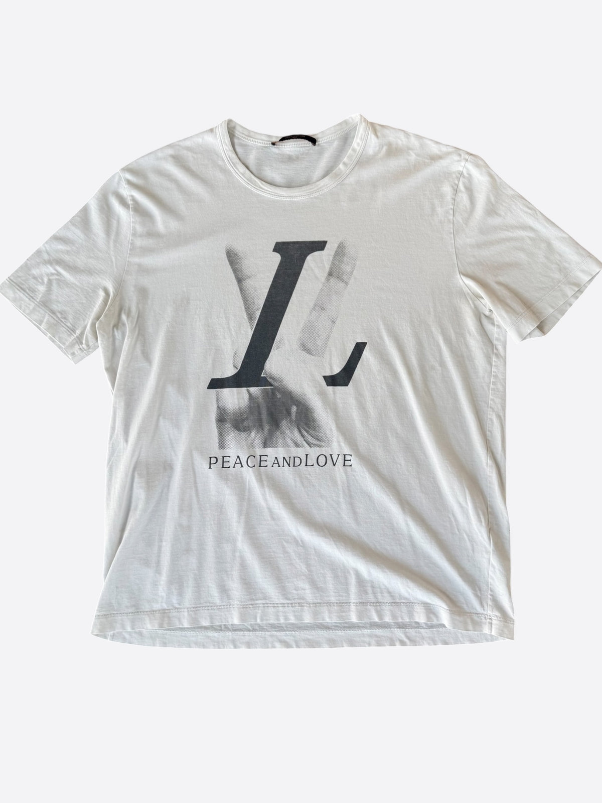 Louis Vuitton White Peace & Love T-Shirt