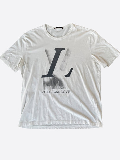 Louis Vuitton White Peace & Love T-Shirt
