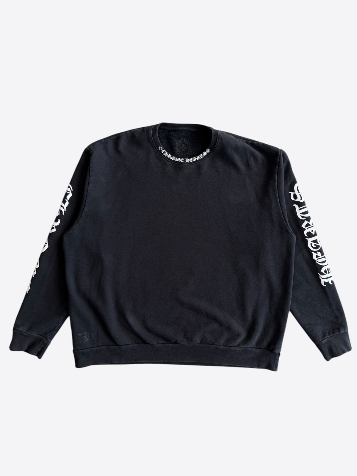 Chrome Hearts Black & White Neck Logo Sweater