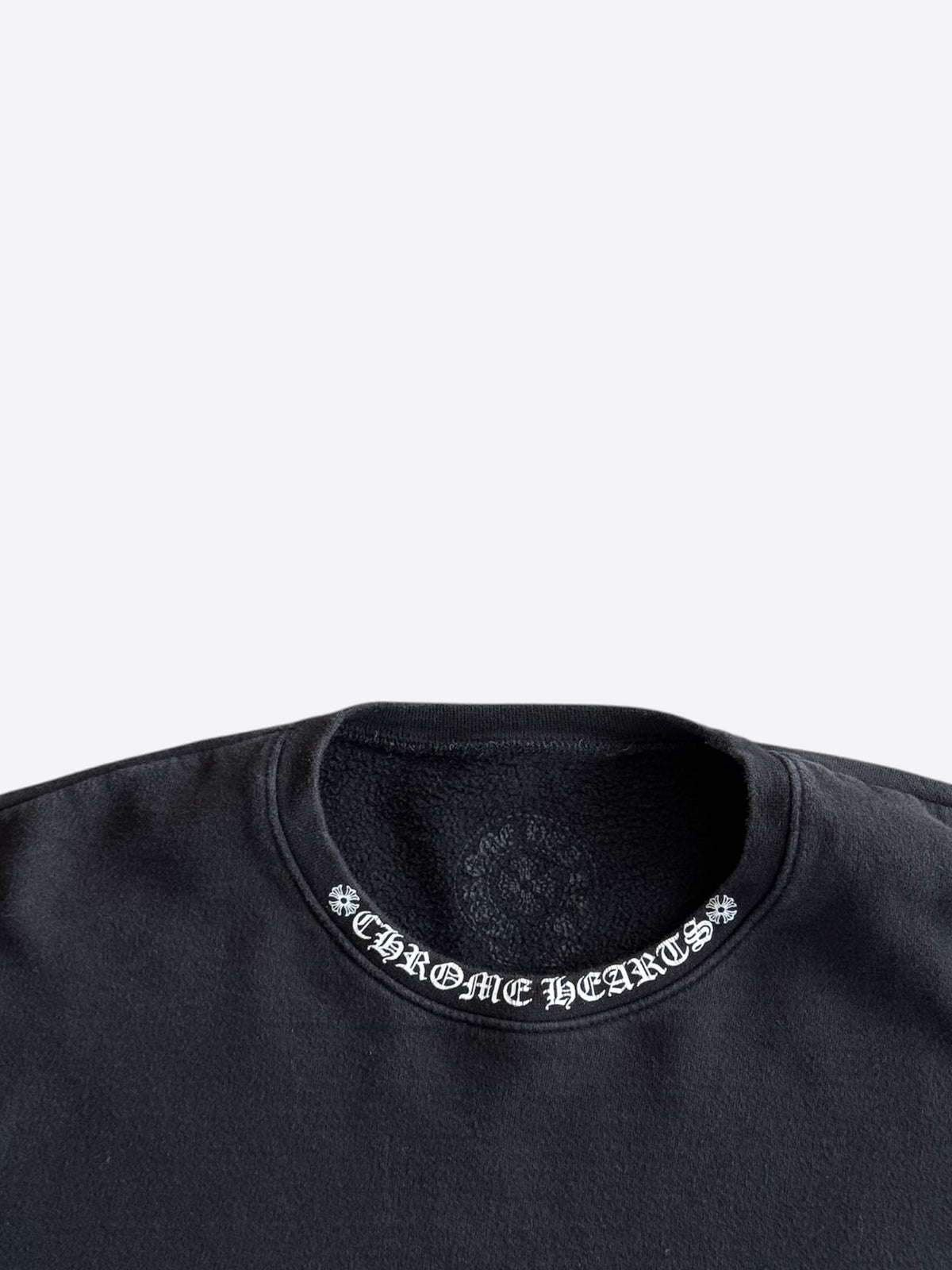 Chrome Hearts Black & White Neck Logo Sweater