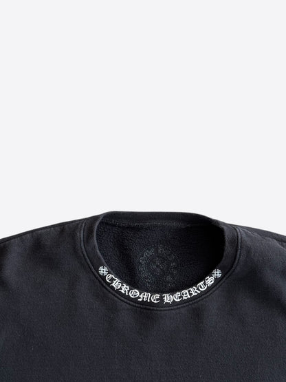 Chrome Hearts Black & White Neck Logo Sweater