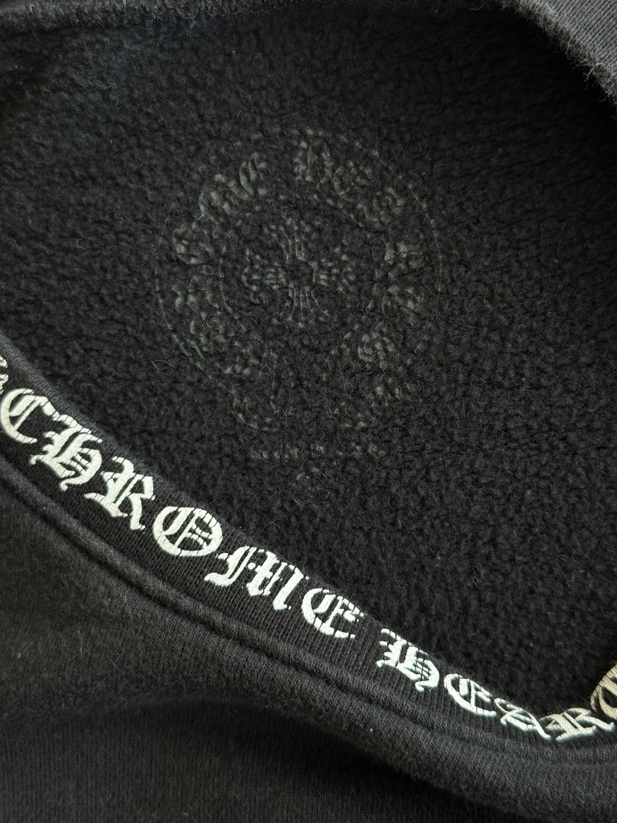 Chrome Hearts Black & White Neck Logo Sweater