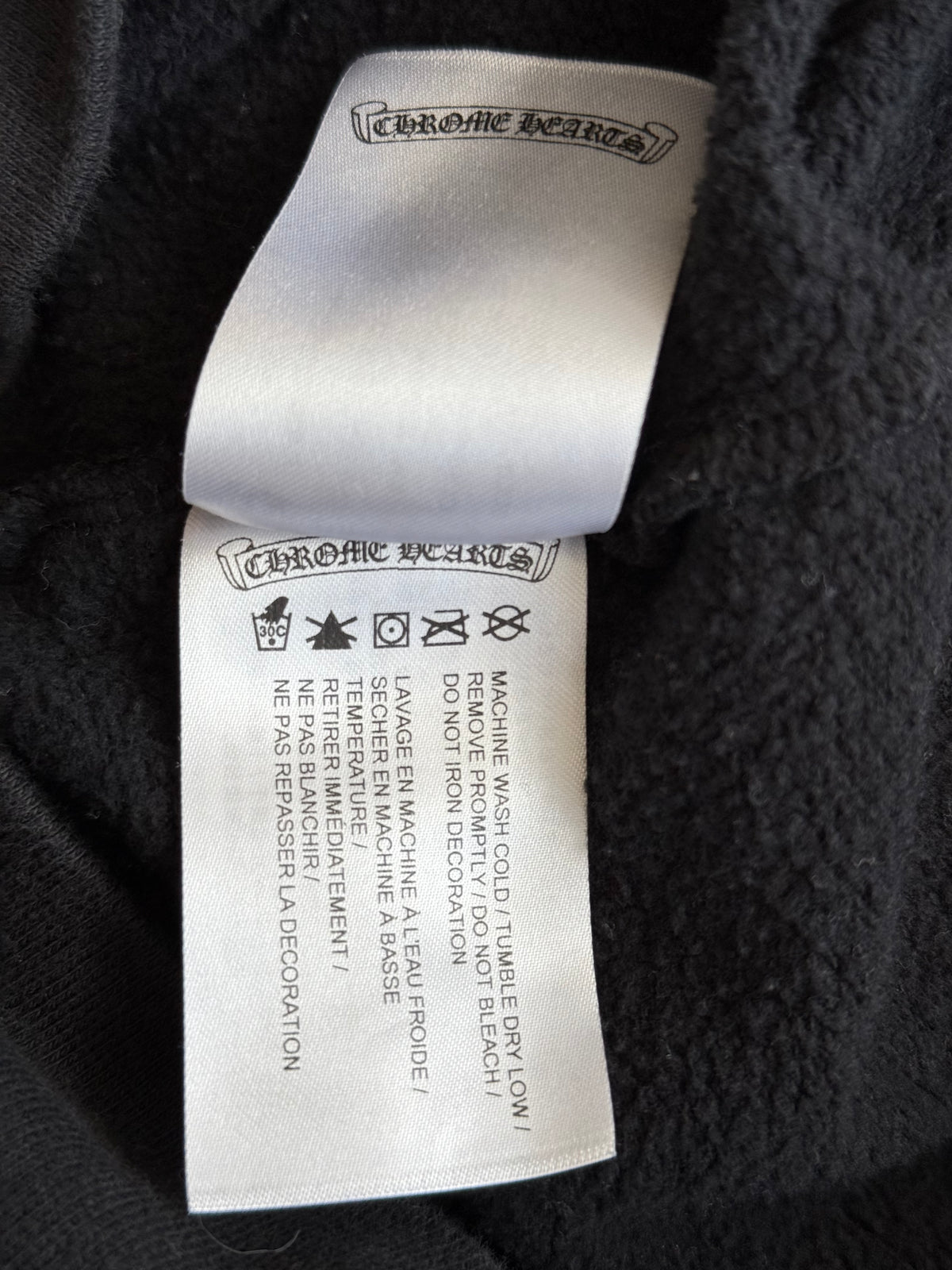 Chrome Hearts Black & White Neck Logo Sweater