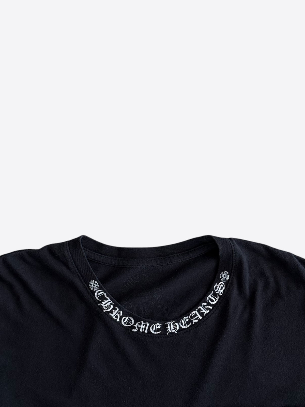 Chrome Hearts Black & White Horseshoe Logo Longsleeve T-Shirt