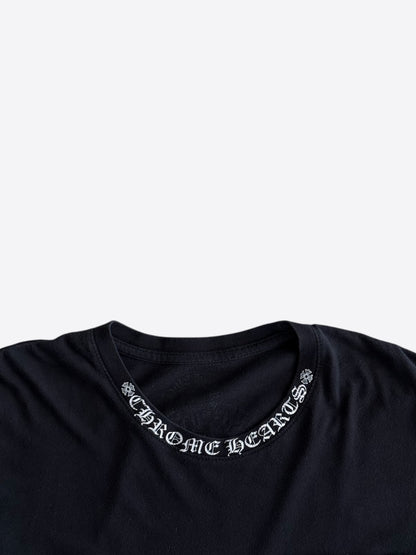 Chrome Hearts Black & White Horseshoe Logo Longsleeve T-Shirt
