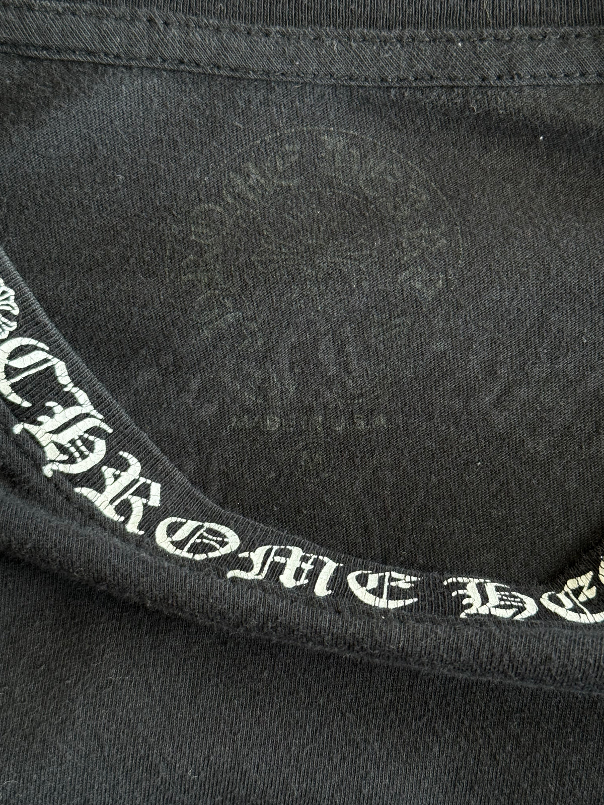 Chrome Hearts Black & White Horseshoe Logo Longsleeve T-Shirt