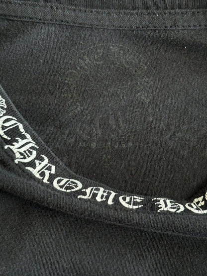 Chrome Hearts Black & White Horseshoe Logo Longsleeve T-Shirt
